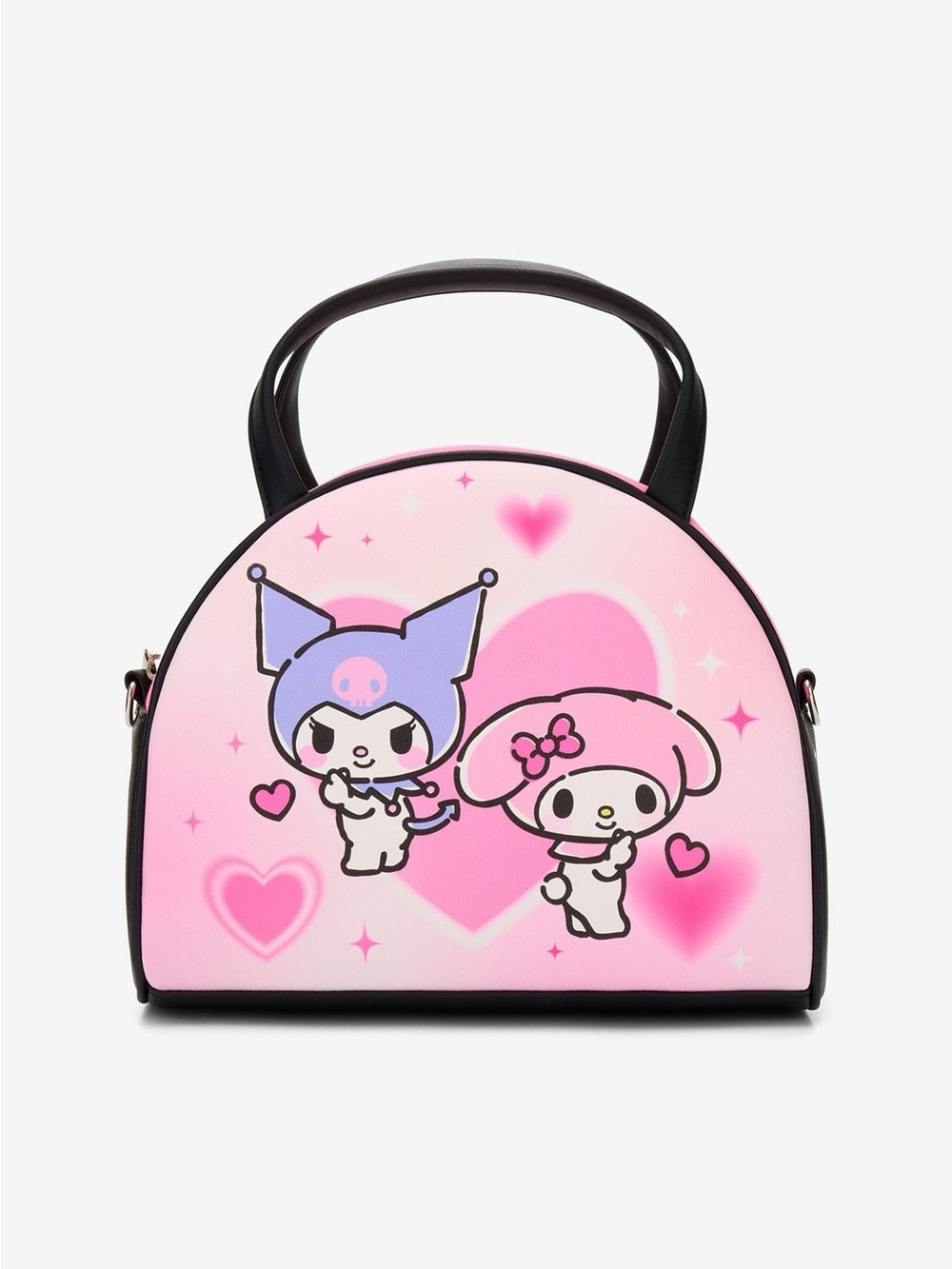 Loungefly Kuromi & My Melody Heart Dome Crossbody Bag